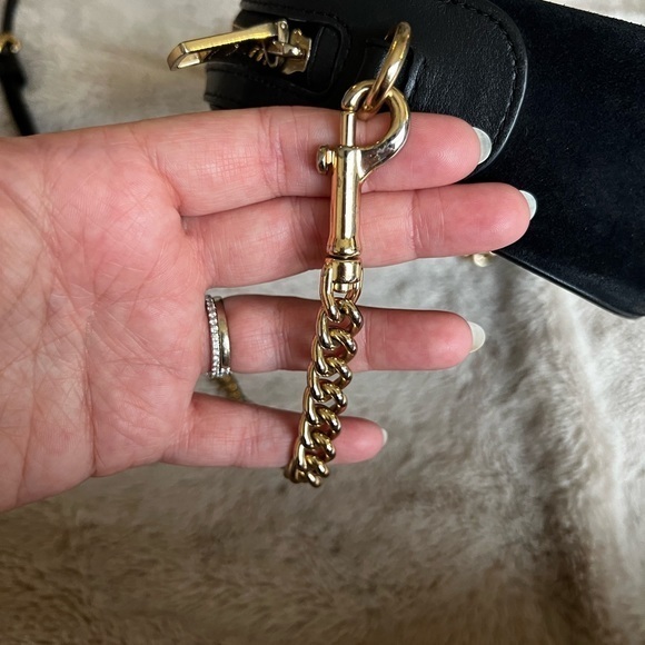 Coach- Black Pebbled Leather Crossbody - Picture 4 of 9